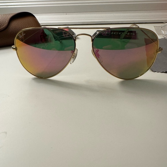 Ray-Ban Women's Sunglasses - Gold Frame with Multicolor Lenses - Picture 1 of 16